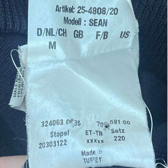 BRAX Style Sion French Terry Cotton Blend Half Zip Sweatshirt Navy Pullover - Picture 11 of 16